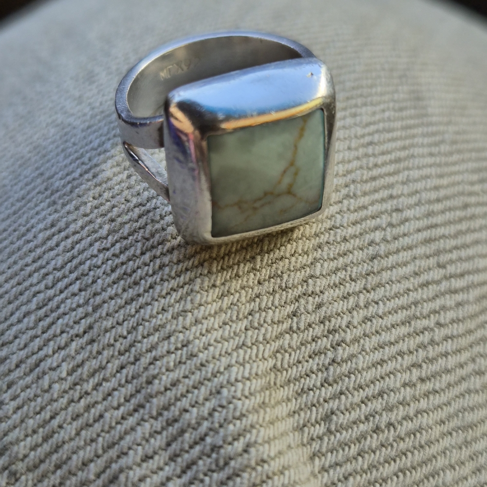 Not Rated Silver Ring with Turquoise Stone